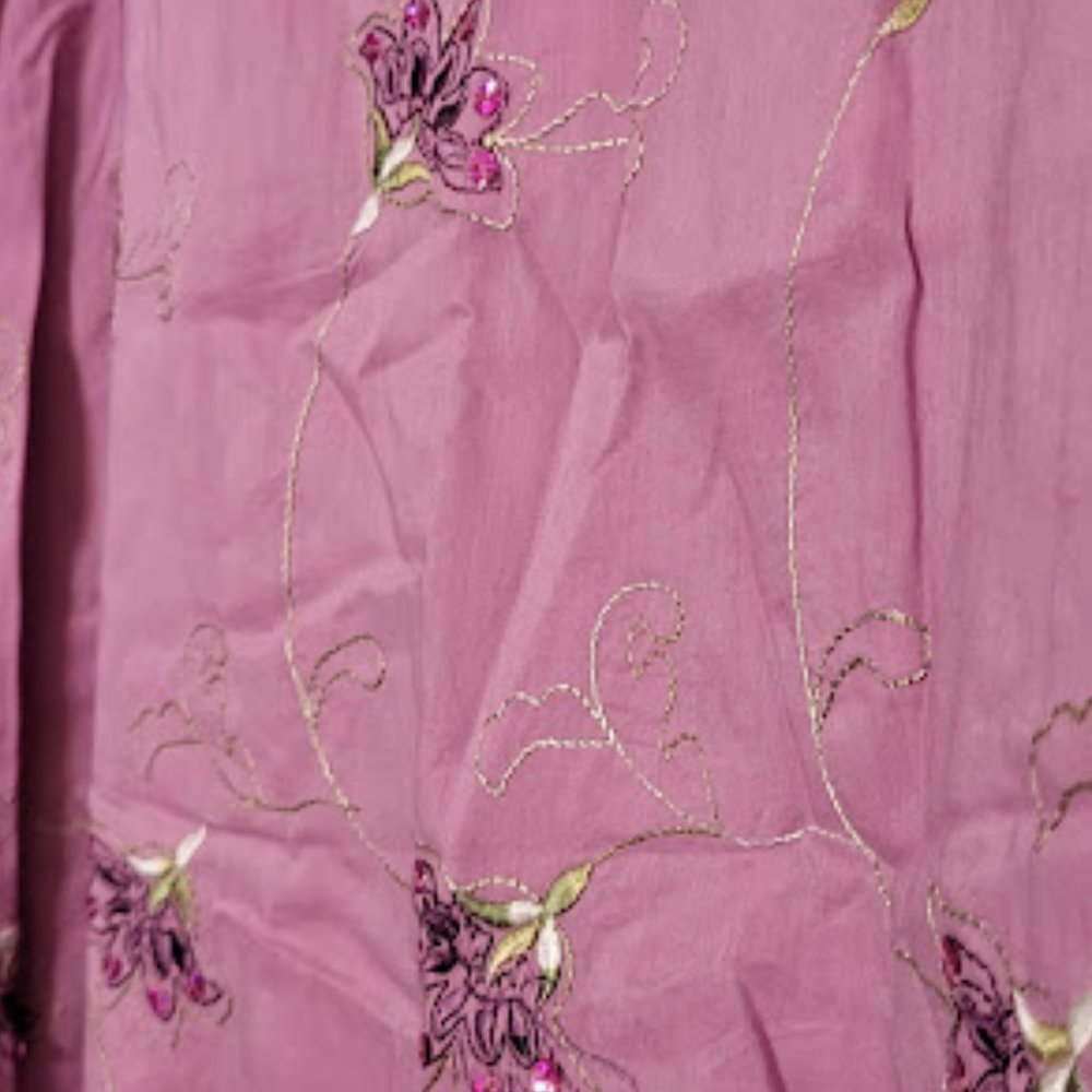 Trixxi Junior's Vintage Lavender Floral Embroidered Midi A-Line Skirt Size 3 🐈 - Picture 8 of 12